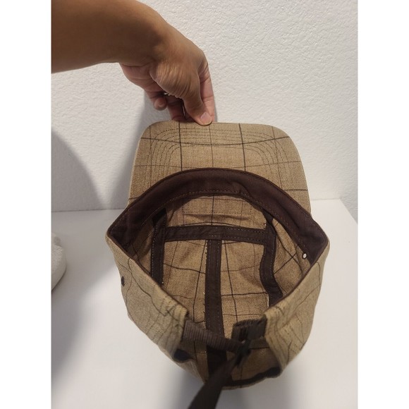 Supreme Plaid Tartan Camp Cap - Brown Box Logo 5 Panel Hat Vintage Made in USA - Picture 9 of 10